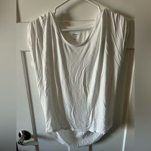 Express white cinched sleeve t-shirt - new with tags - XS